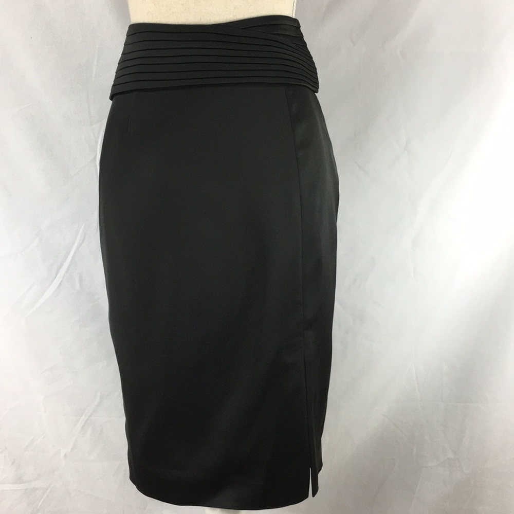 NWOT WHBM satin tuxedo style skirt